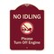 Signmission Designer Series-No Idling Please Turn Off Engine With Graphic, 24" x 18", BU-1824-9829 A-DES-BU-1824-9829 - alternate 1